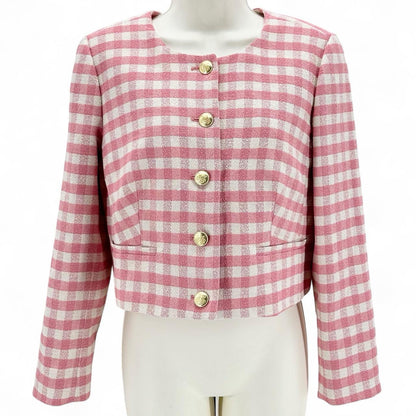 Size 6 J CREW Checkered Jacket