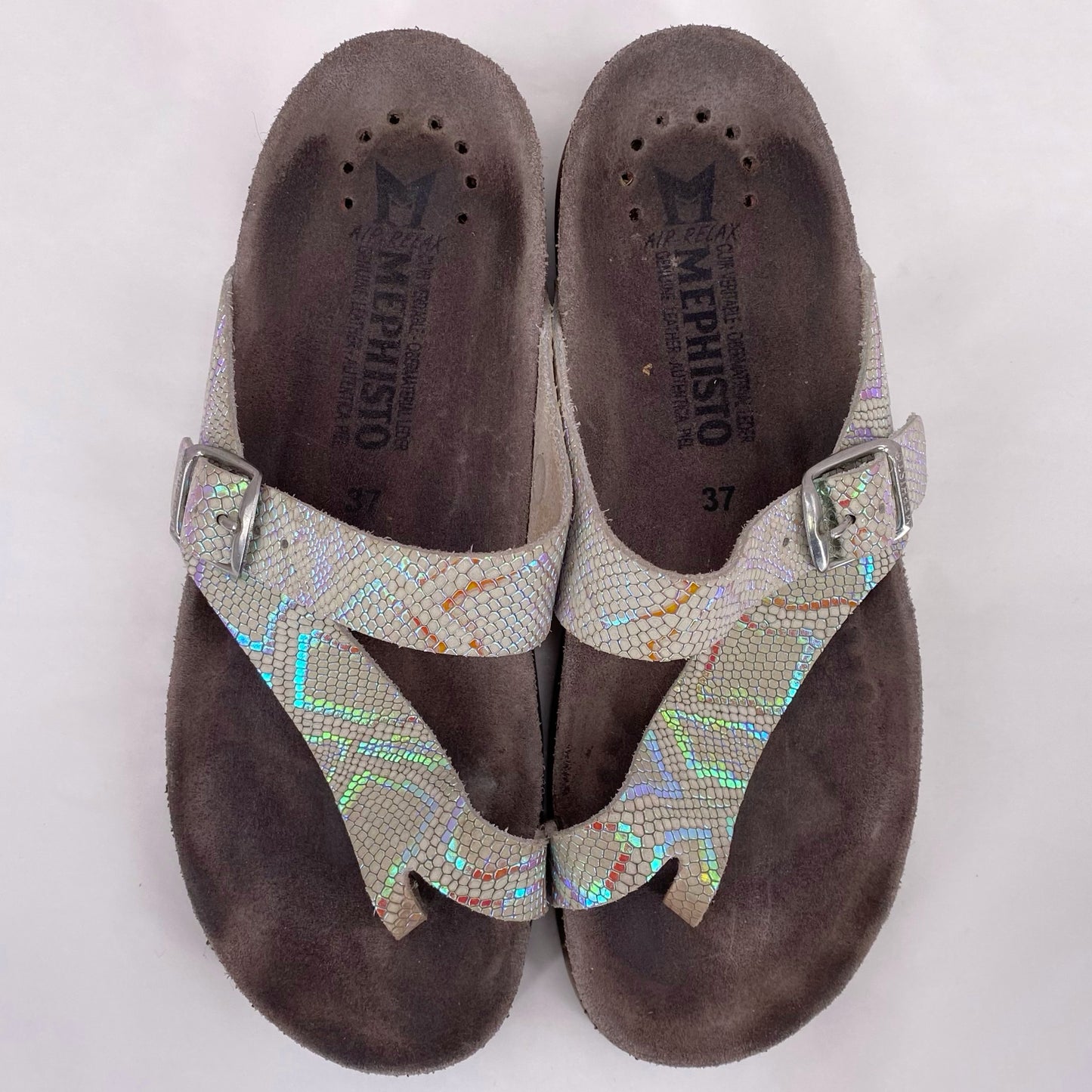 off white W Shoe Size 7 MEPHISTO Sandals