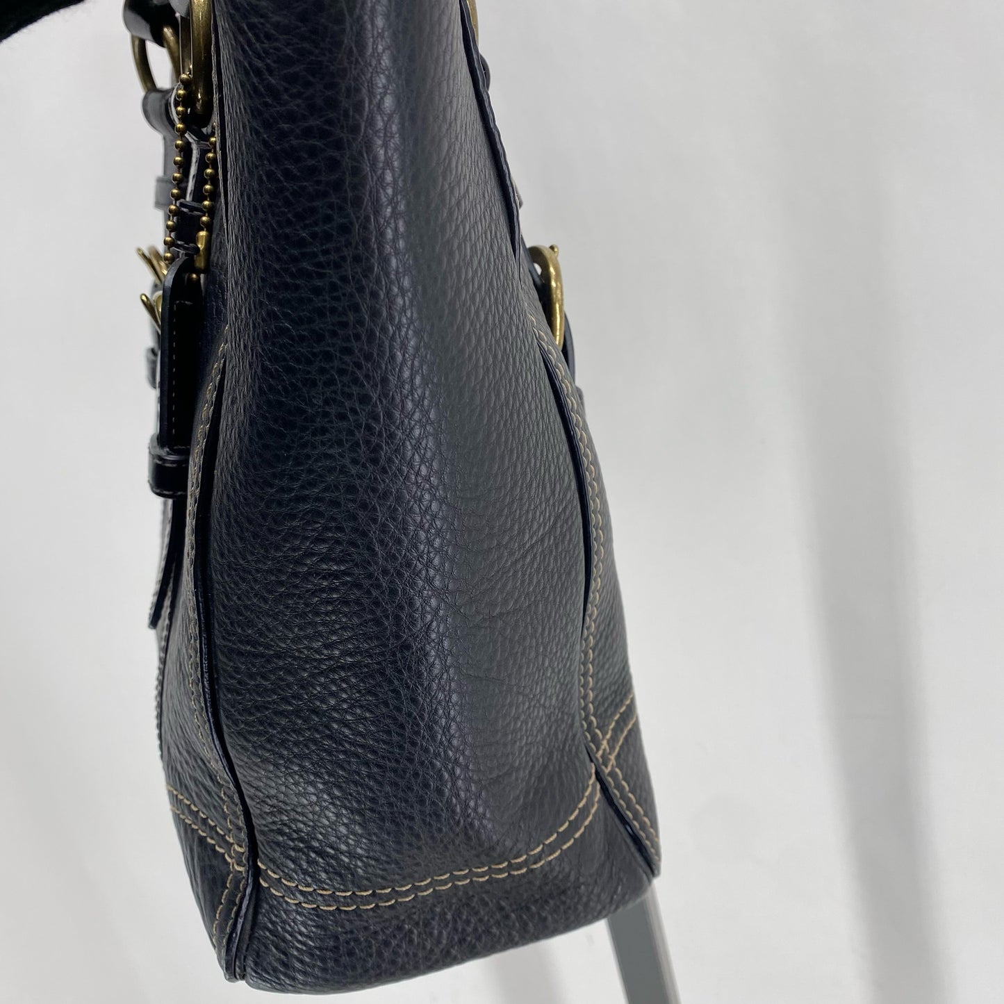 Black COACH Leather Tote