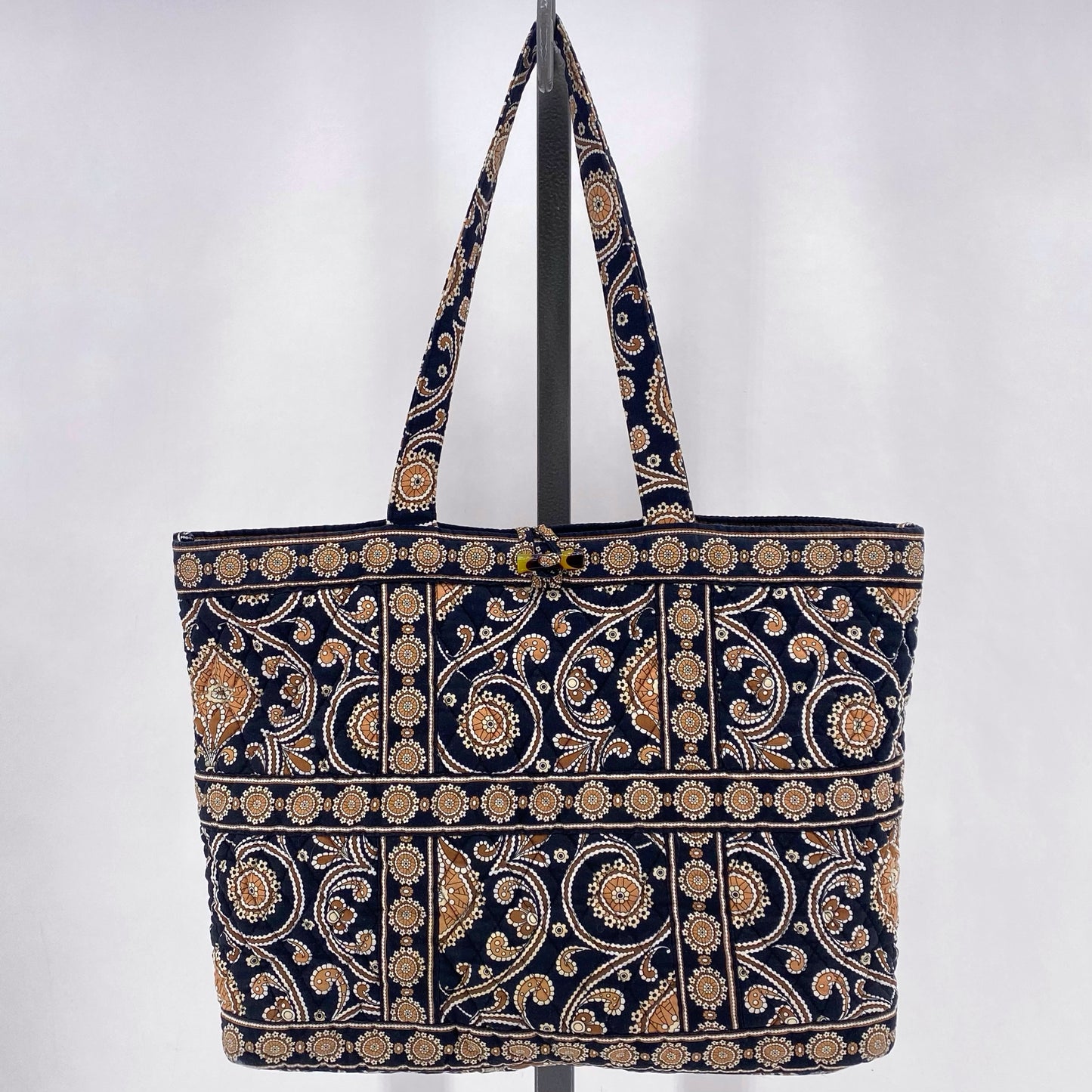 BLACK/CARAMEL VERA BRADLEY FABRIC Tote
