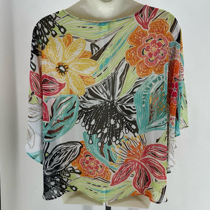 Size L/XL CHICO'S FLOWERS PONCHO