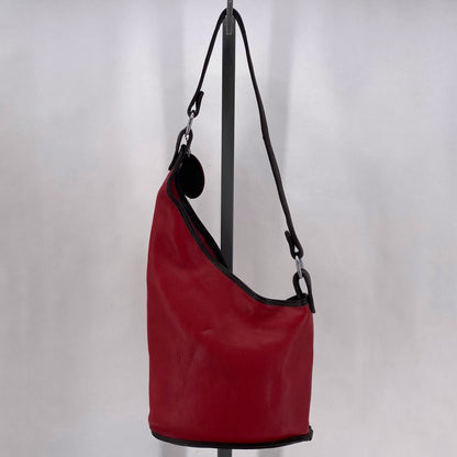 Red MOON SHINE Leather Shoulder Bag