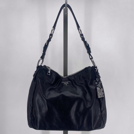 Black PRADA Leather Shoulder Bag