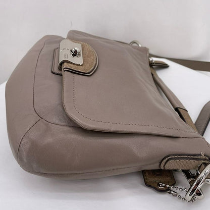 Taupe COACH Leather Cross-body