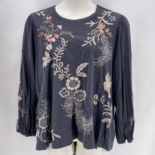 Size 2X JOHNNY WAS FLOWERS Shirt