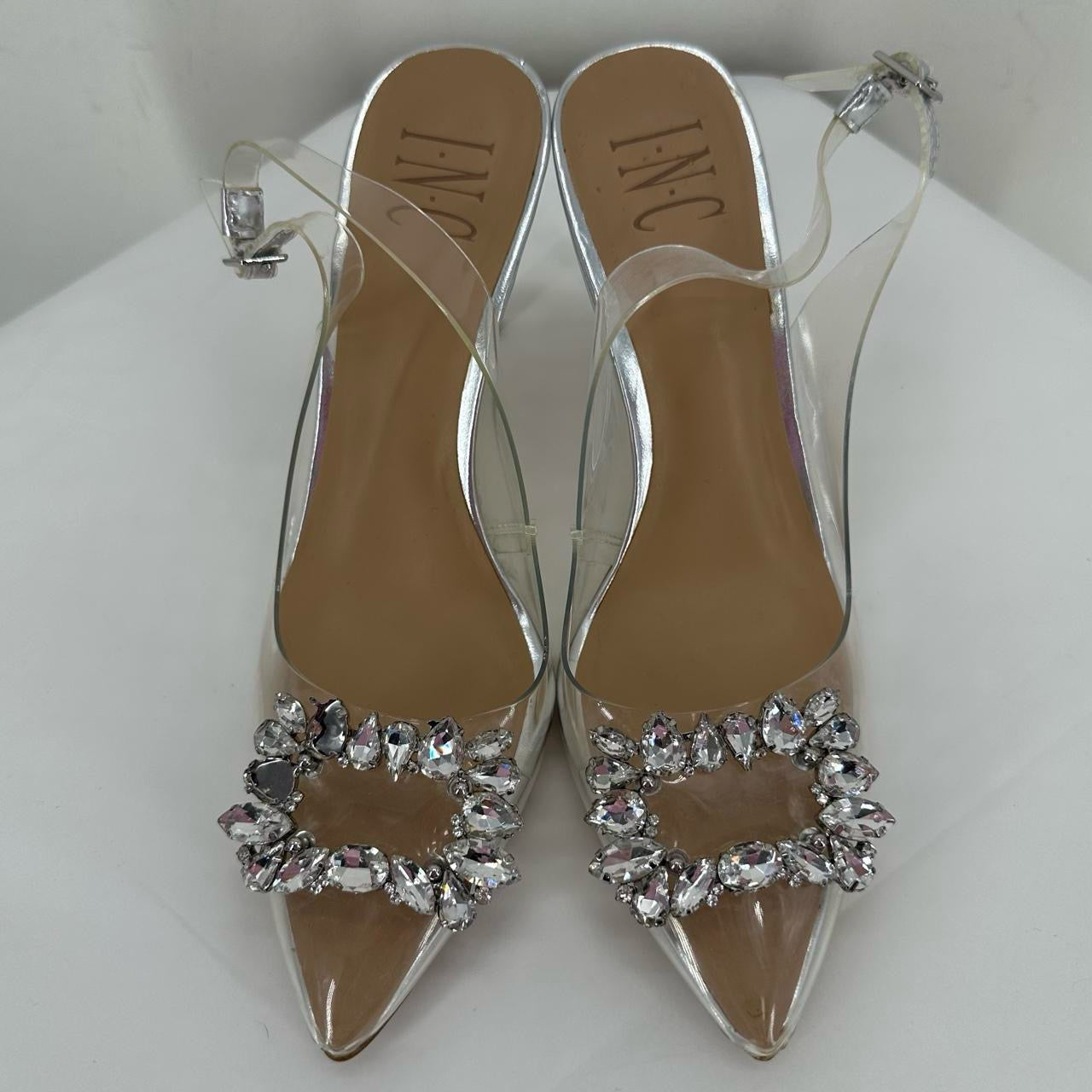 Silver W Shoe Size 6 INC Heels