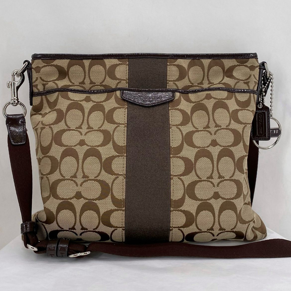 BROWN/TAN COACH Cross-body