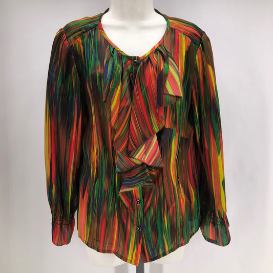 Size 10 VICTOR Silk Watercolor Shirt
