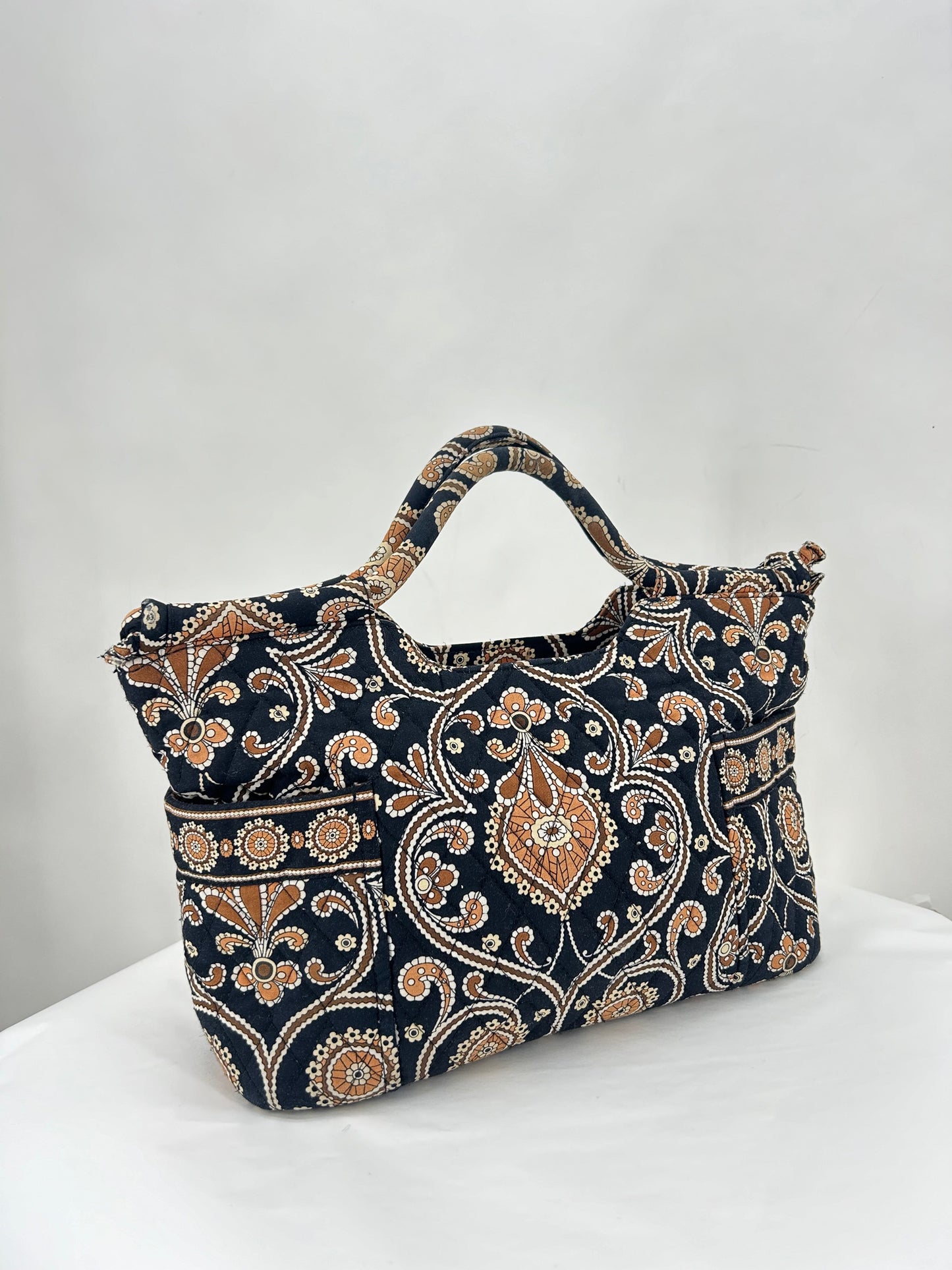 BLACK/BROWN VERA BRADLEY FABRIC Tote