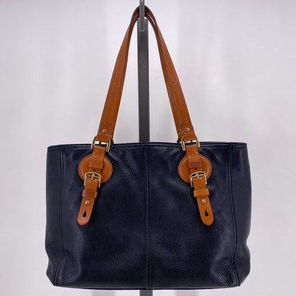 Black RALPH LAUREN Pebbeled Leather Shoulder Bag