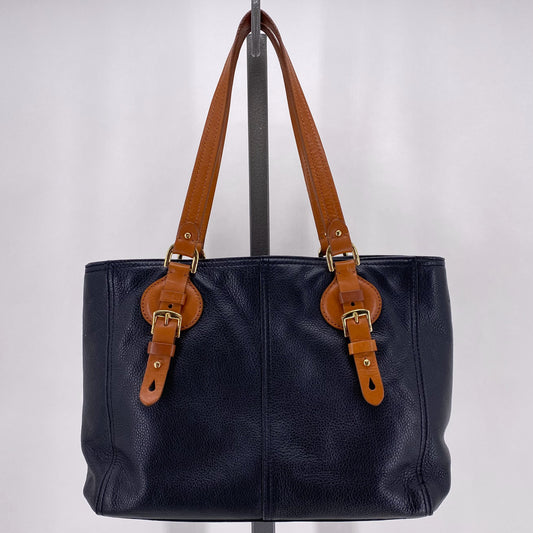 Black RALPH LAUREN Pebbeled Leather Shoulder Bag