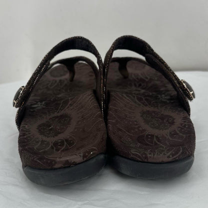 DARK BROWN W Shoe Size 9 ORTHOFEEL Sandals