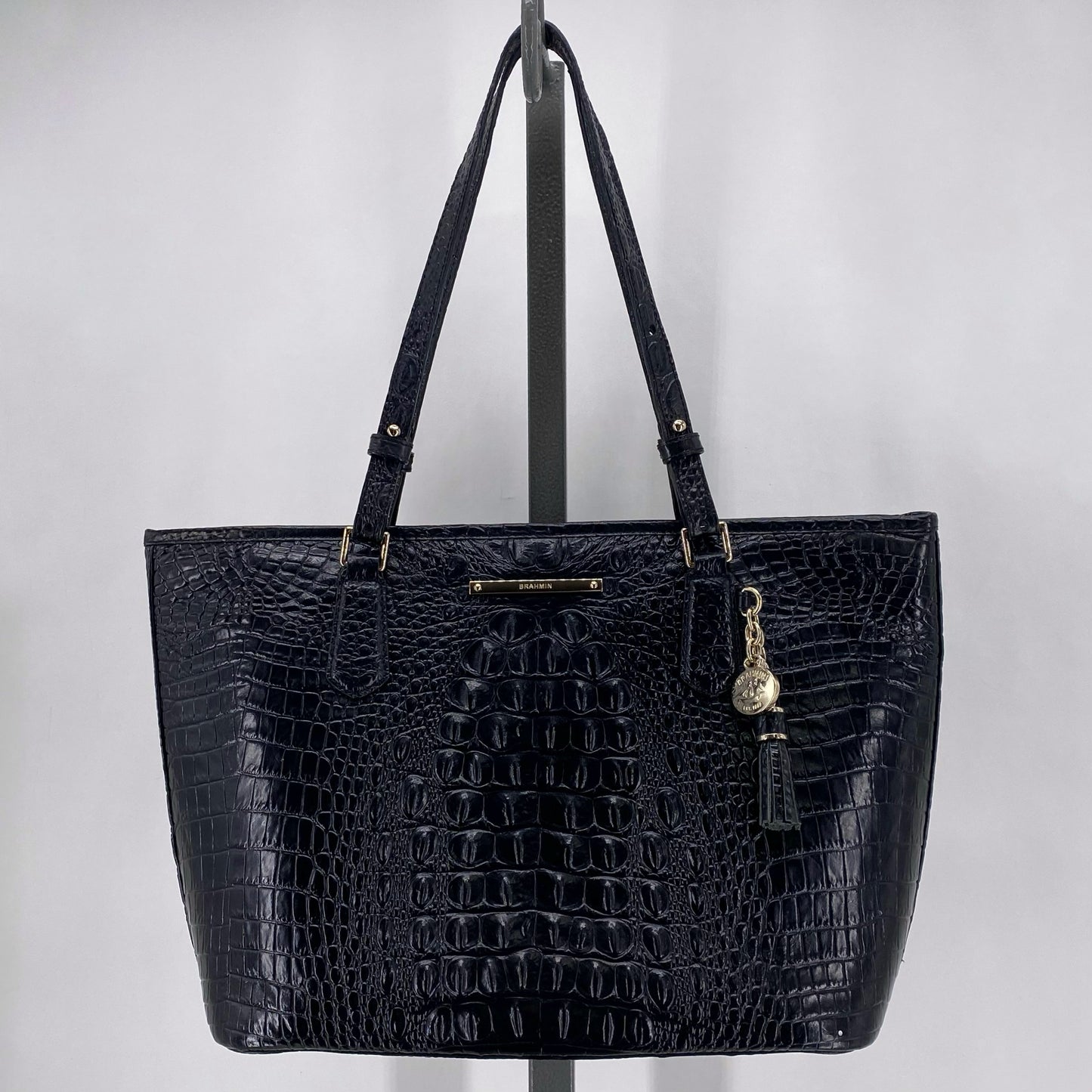Black BRAHMA Leather Shoulder Bag
