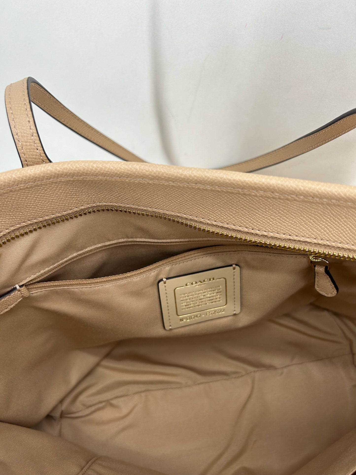 Beige COACH Tote