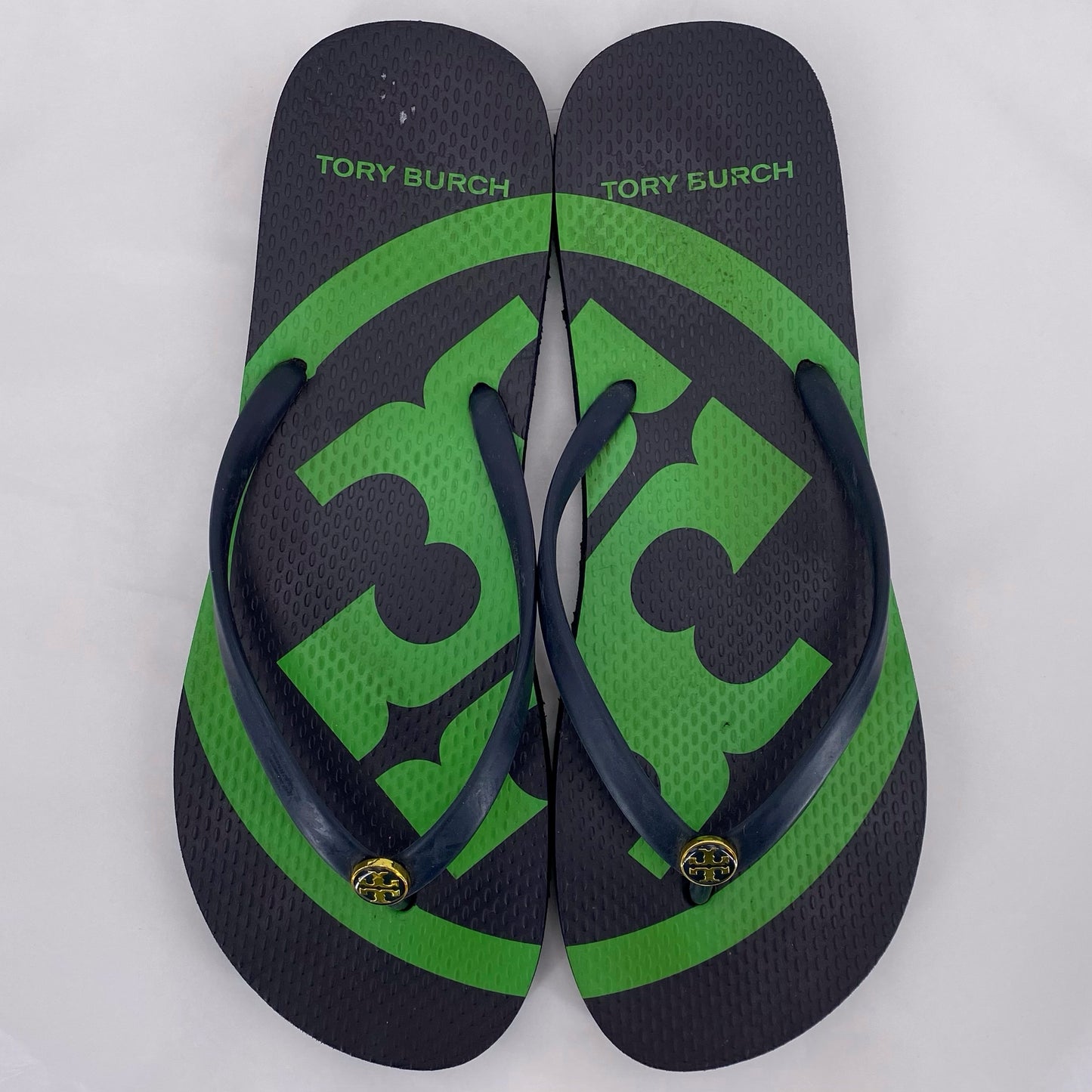 Navy W Shoe Size 9 TORY BURCH Sandals