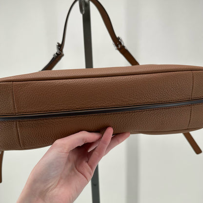 Camel MICHAEL KORS Leather Pebbeled Leather Shoulder Bag