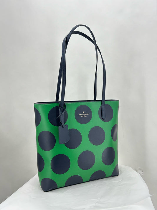 GREEN/NAVY KATE SPADE Tote