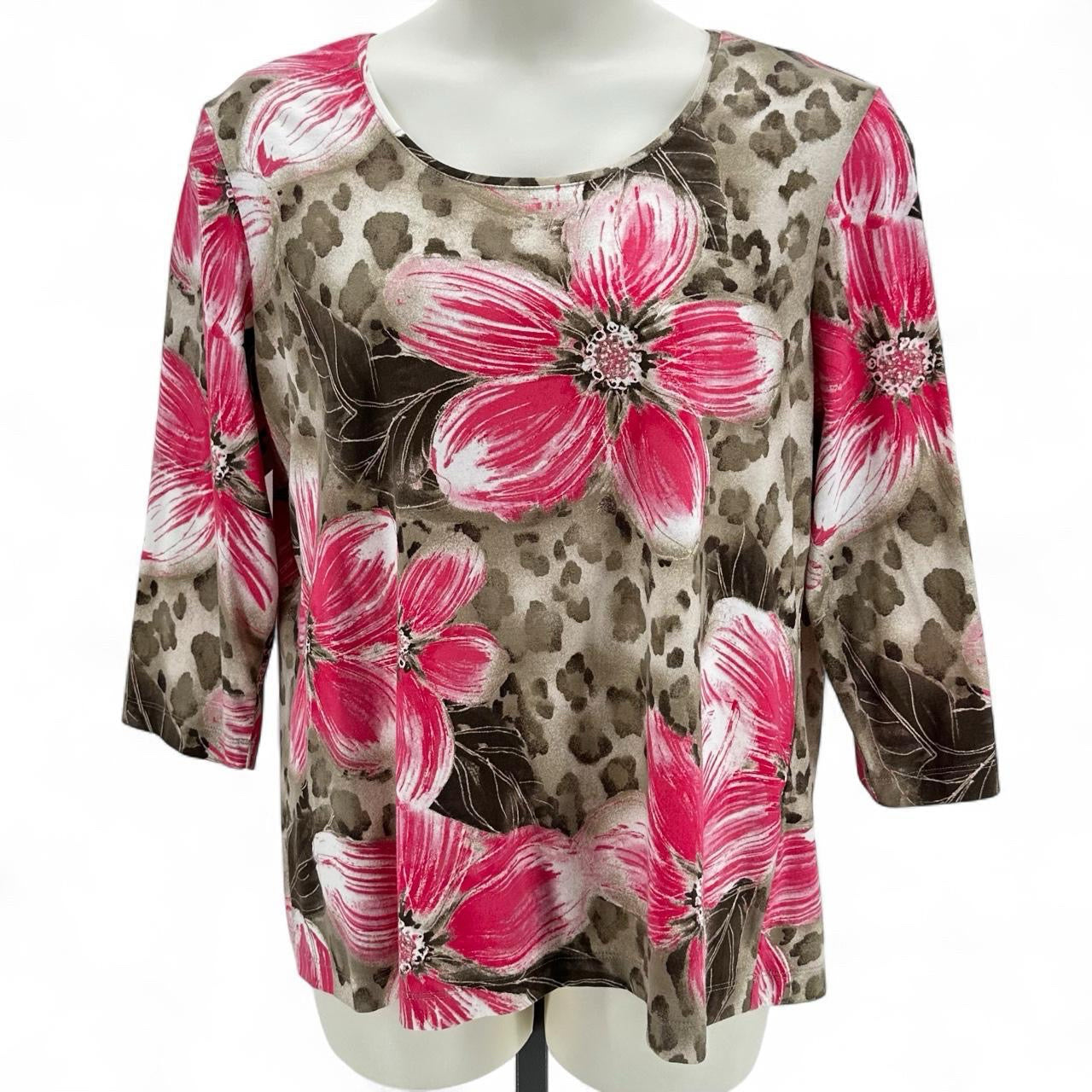 Size 3 CHICO'S Animal Print Shirt