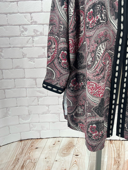 Size 1X MING WANG Paisley KIMONO