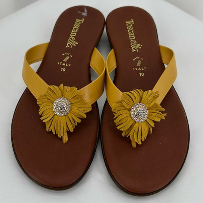Yellow W Shoe Size 10 TOSCANELLA Sandals