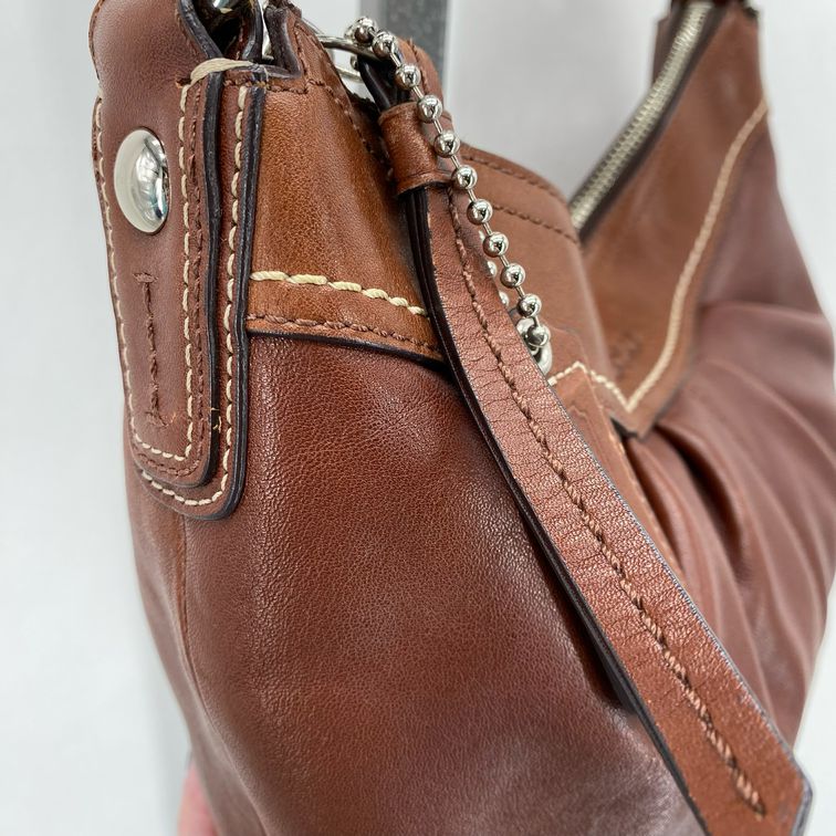 BROWN COACH Leather Shoulder Bag