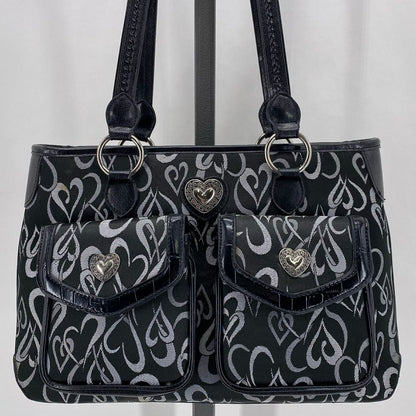 BLACK/GRAY NO TAG Shoulder Bag
