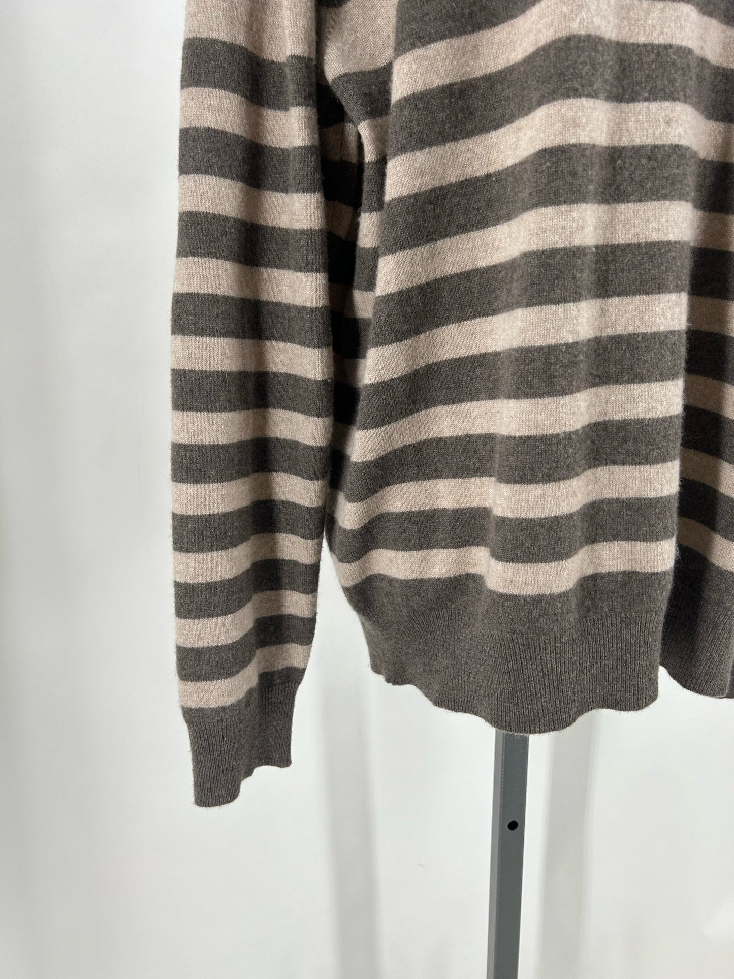 Size XL AMICALE Cashmere Stripe Sweater