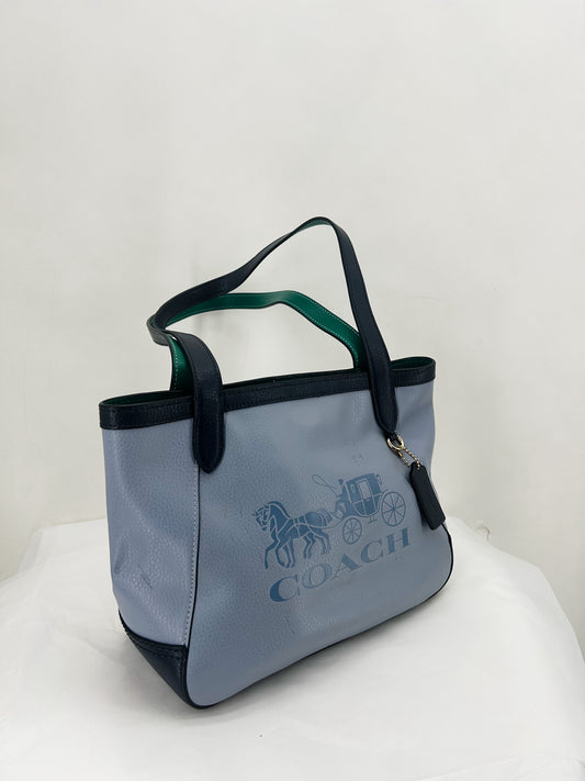 Blue COACH Leather Tote