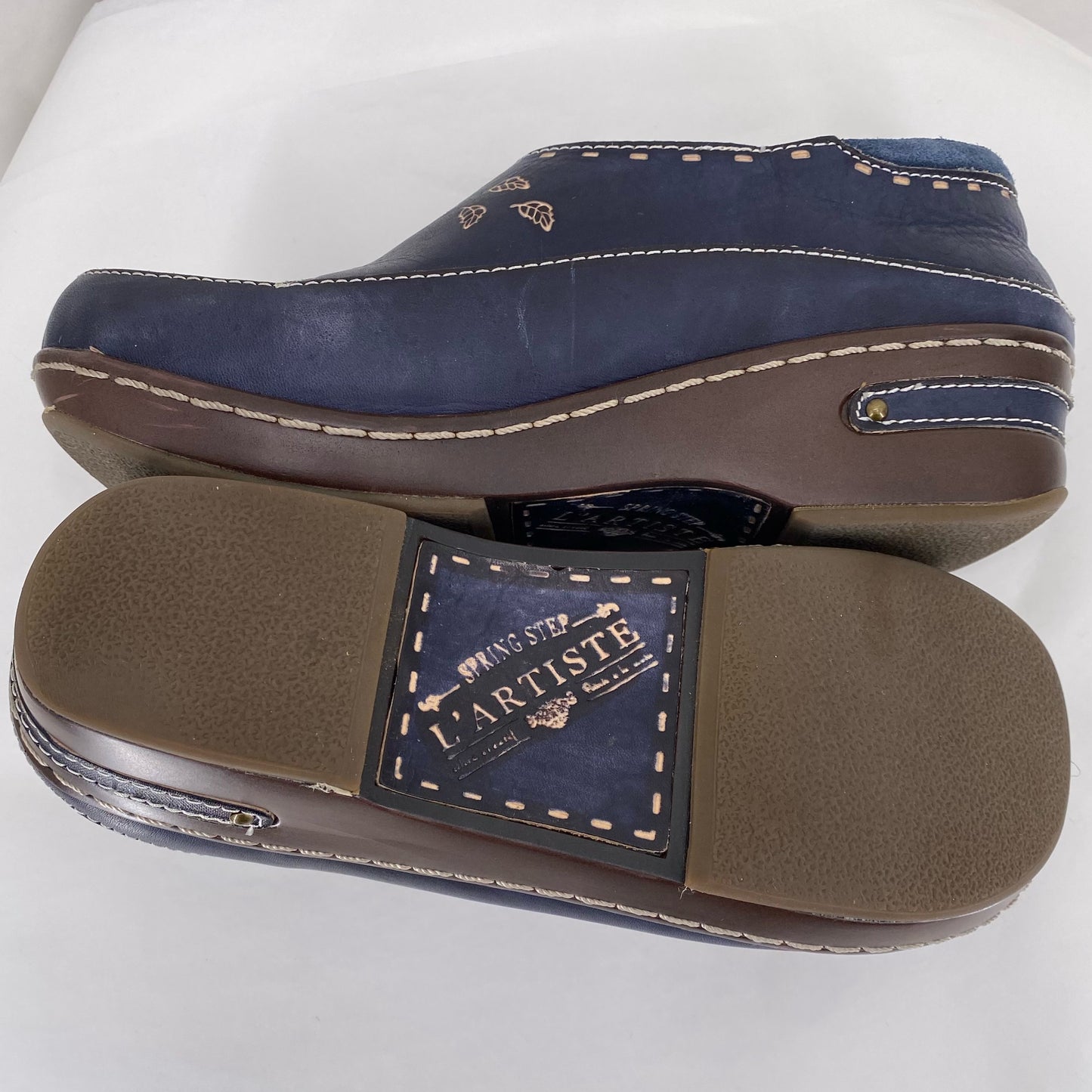 Navy W Shoe Size 39 L'ARTISTE Clog