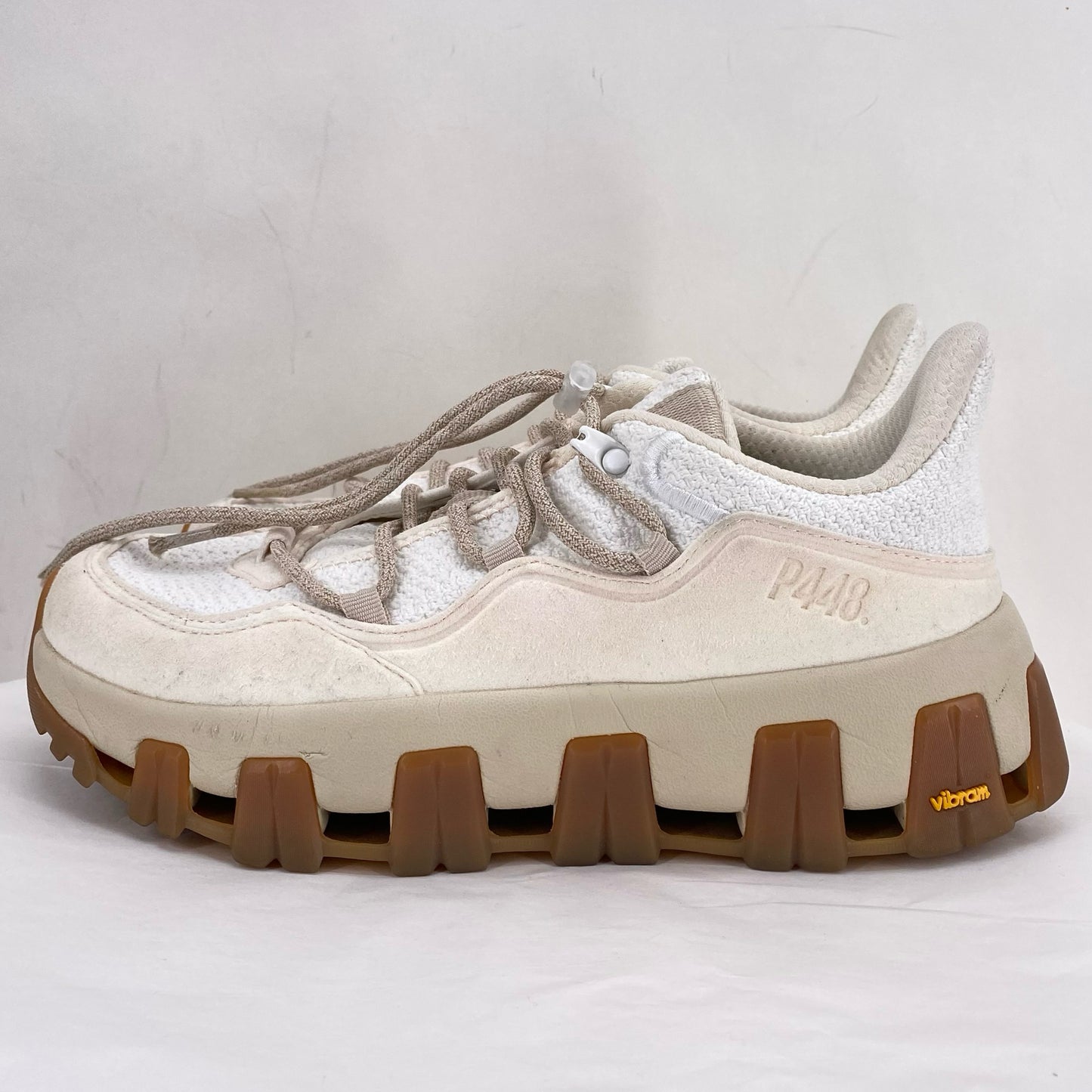 WHITE/GOLD W Shoe Size 40 Vibram Sneakers