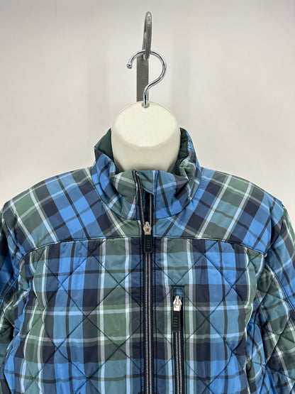 Size L LANDS' END Plaid Coat