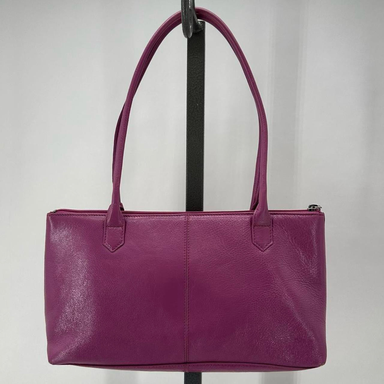 Purple HOBO Leather Shoulder Bag