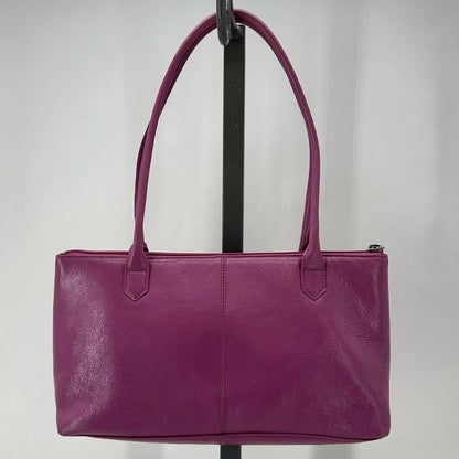 Purple HOBO Leather Shoulder Bag