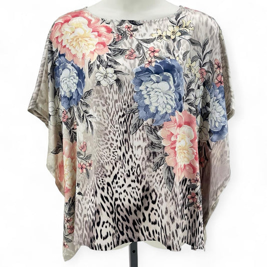Size L/XL CHICO'S FLOWERS PONCHO