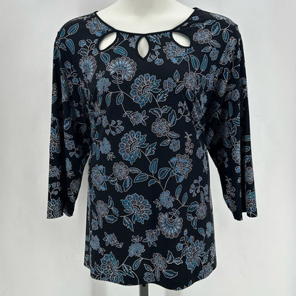 Size 2X RUBY RD FLOWERS Shirt