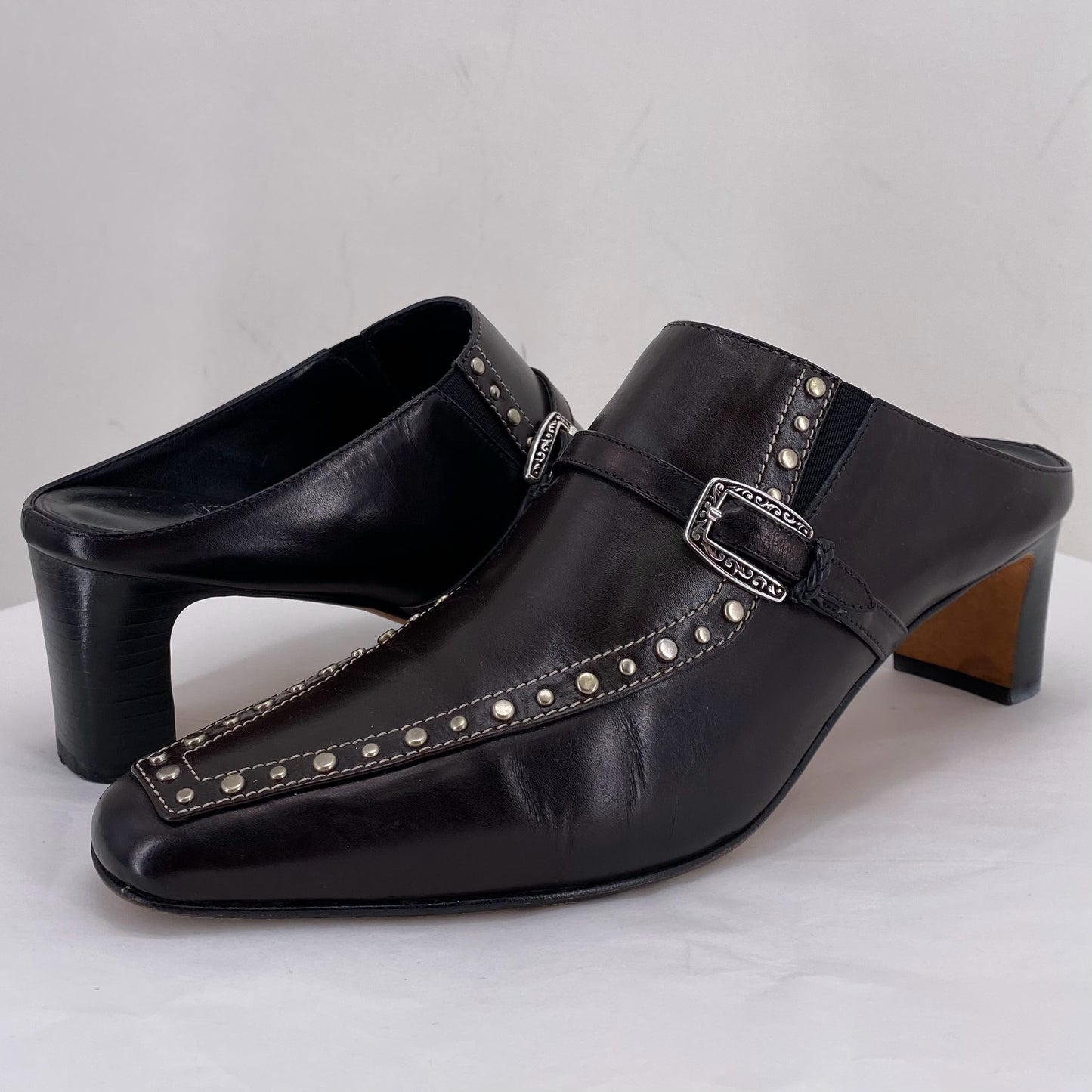 BROWN W Shoe Size 7 BRIGHTON Mules