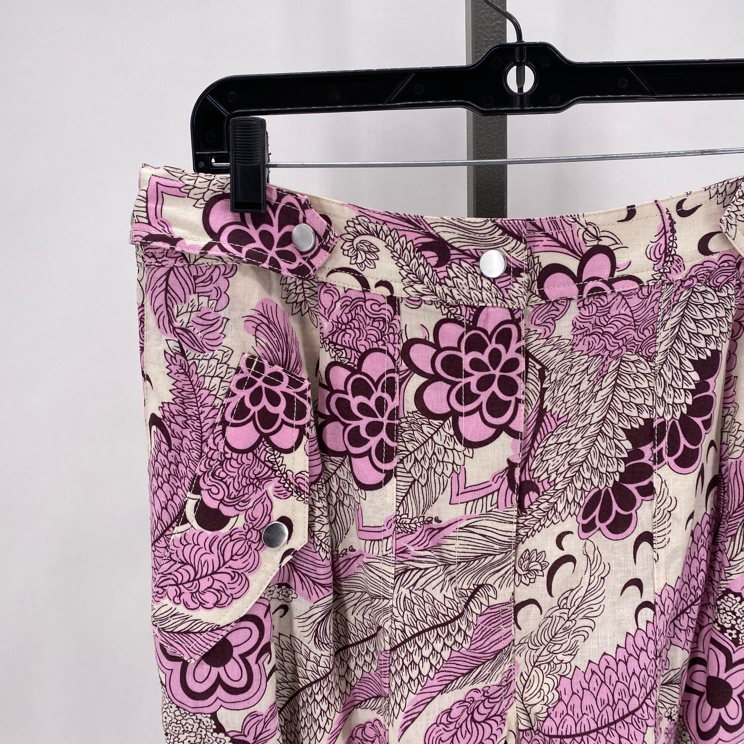 Size 10 DEREK LAM Floral Linen Pants