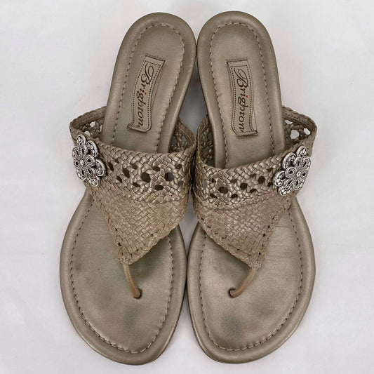 Taupe W Shoe Size 9.5 BRIGHTON Sandals
