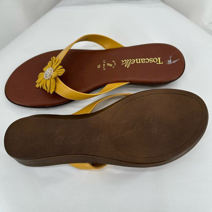 Yellow W Shoe Size 10 TOSCANELLA Sandals