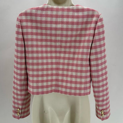 Size 6 J CREW Checkered Jacket