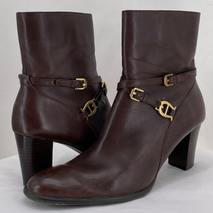 CHOCOLATE W Shoe Size 9.5 ETIENNE AIGNER Boots