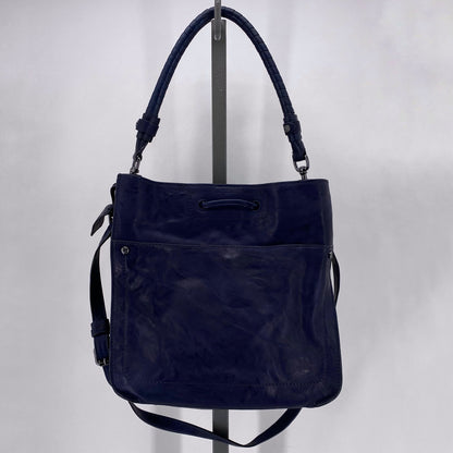 Navy FRYE Leather Shoulder Bag