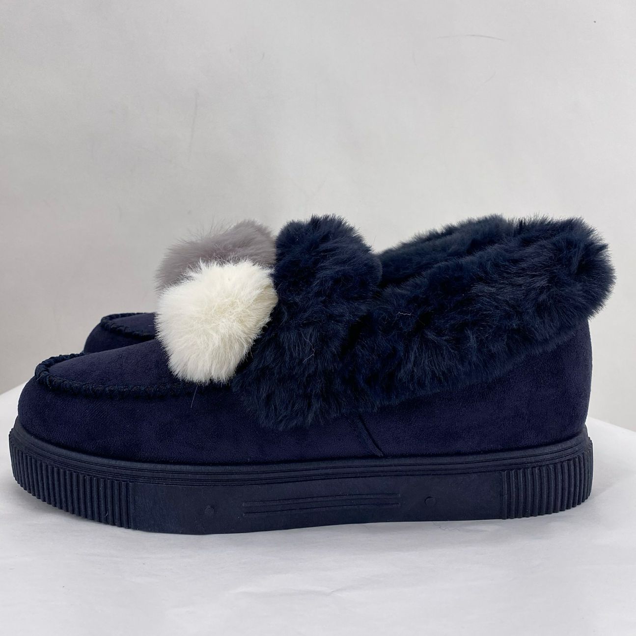 Navy W Shoe Size 10 JOURNEE COLLECTION Slippers