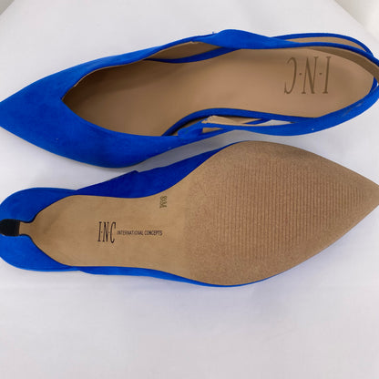 Blue W Shoe Size 8.5 INC Sling Back-Closed toe