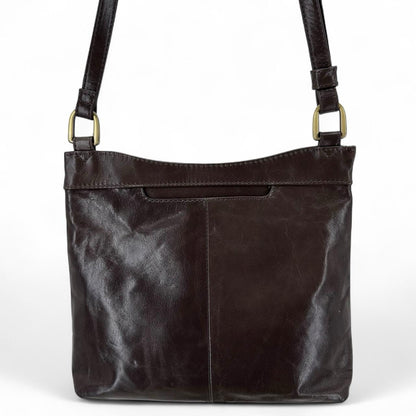 DARK TAUPE HOBO Leather Cross-body