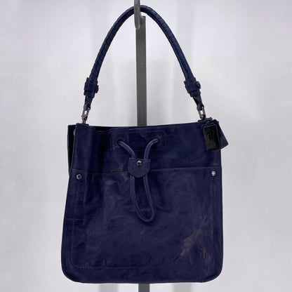 Navy FRYE Leather Shoulder Bag