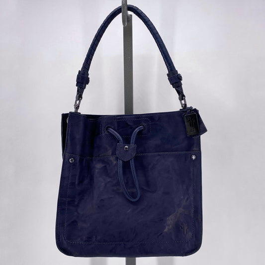 Navy FRYE Leather Shoulder Bag