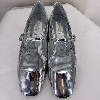 Silver W Shoe Size 10 Flats