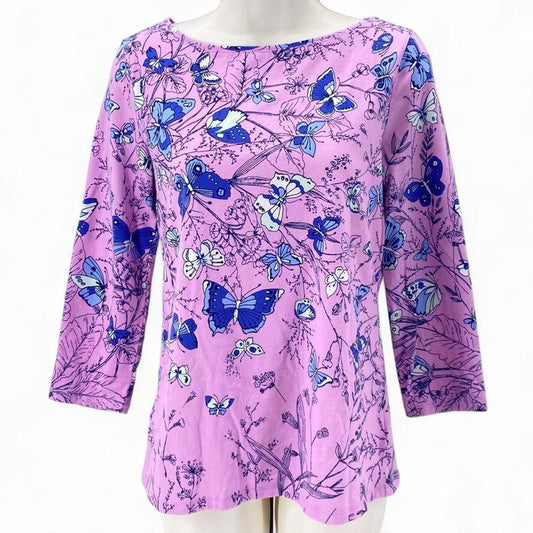 Size S TALBOTS BUTTERFLIES Shirt
