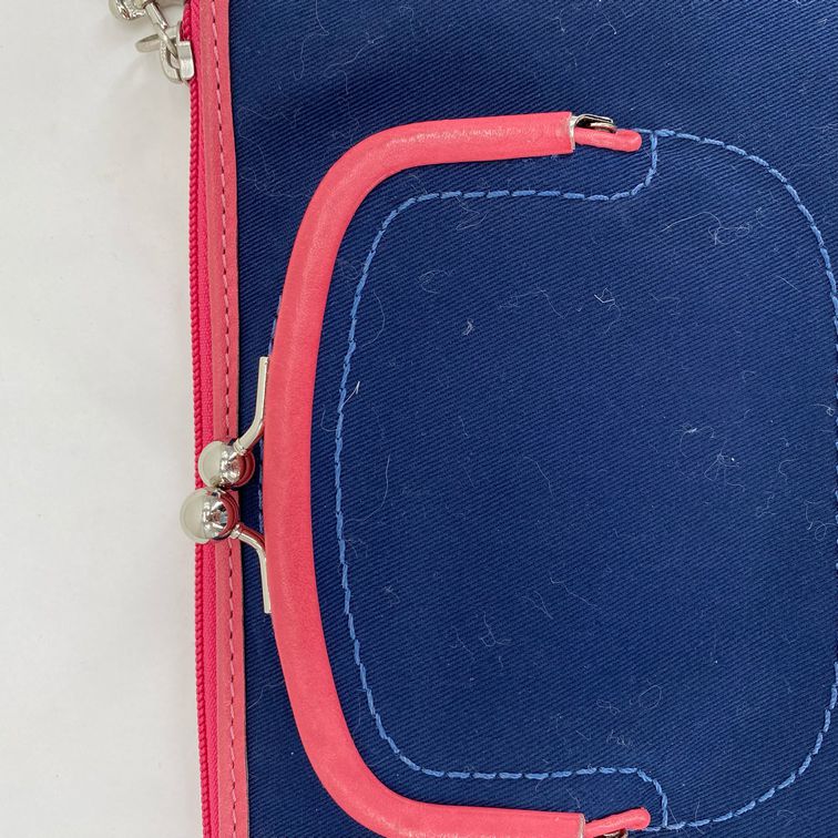 Navy COACH Wristlet